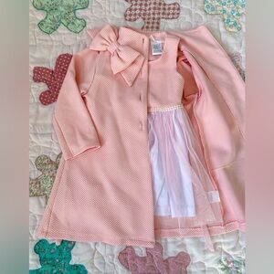 Youngland Pink Formal Kids Dress and Matching Coat with Bow